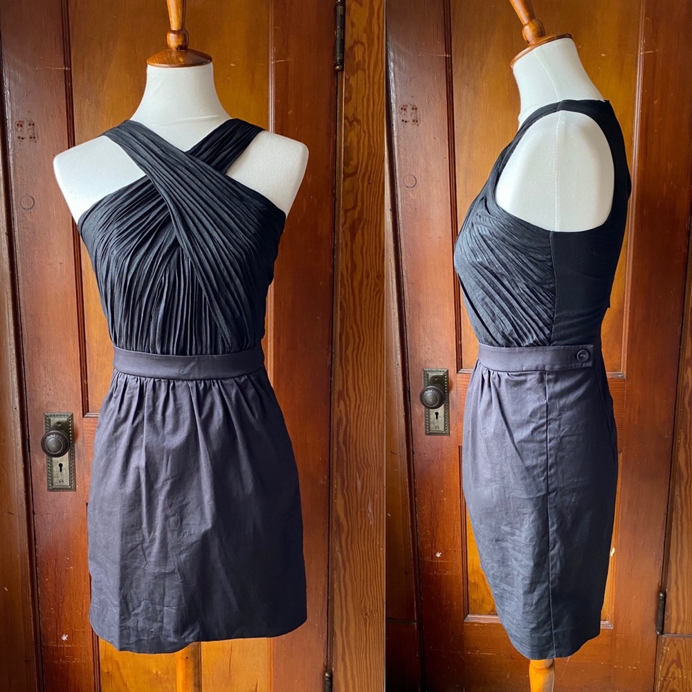 Armani Pleated Halter Neck Dress